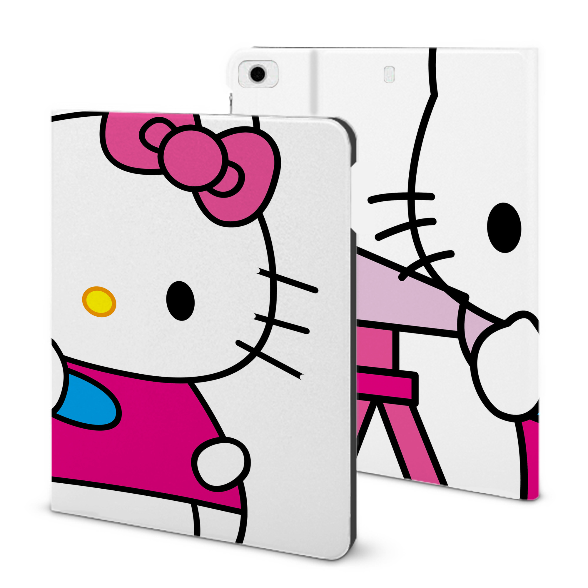 （画像用） Hello Kitty ハローキティ IPad ケース ブック型 PUレザー TPU 耐衝撃 軽量 薄型 ペン収納なし 全面保護 IPad 各モデル対応